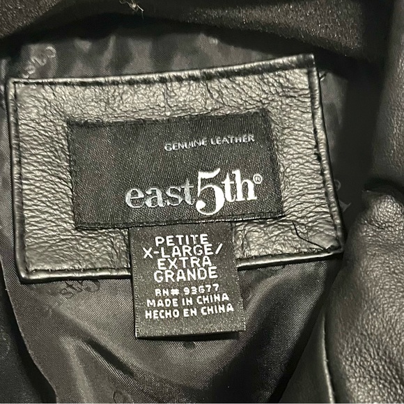 EAST 5TH Women’s Genuine Leather Jacket in Black - New - Picture 4 of 5
